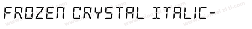 Frozen Crystal Italic字体转换